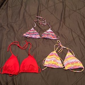 $$$ OP Bikini Top Lot, string bikini tops